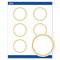 Avery Printable Round Labels, Gold Beads, 3" Diameter, Matte White Round Labels, Permanent, Laser/Inkjet, 60ct, Great for Product Labels